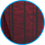 Transparent Deep Red with Black Pin Stripes